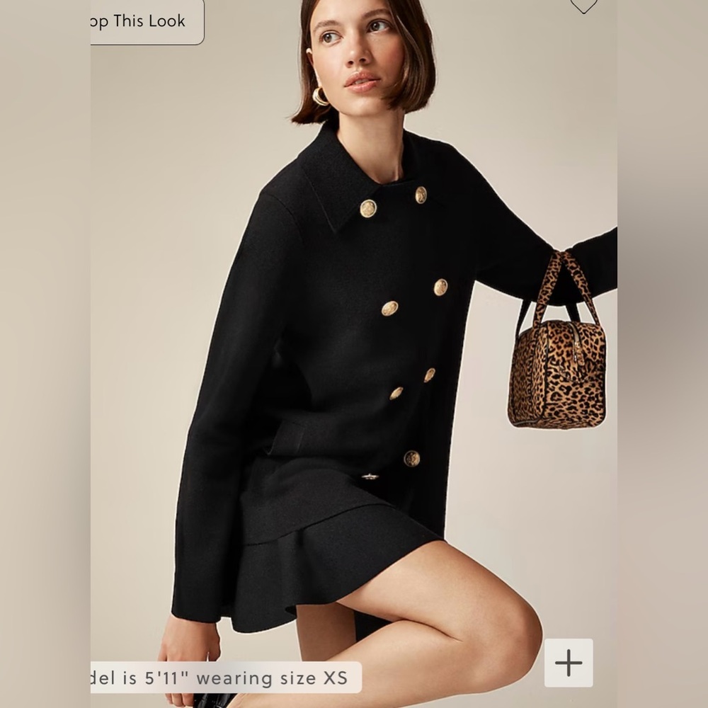 J.Crew Warwick sweater blazer in black